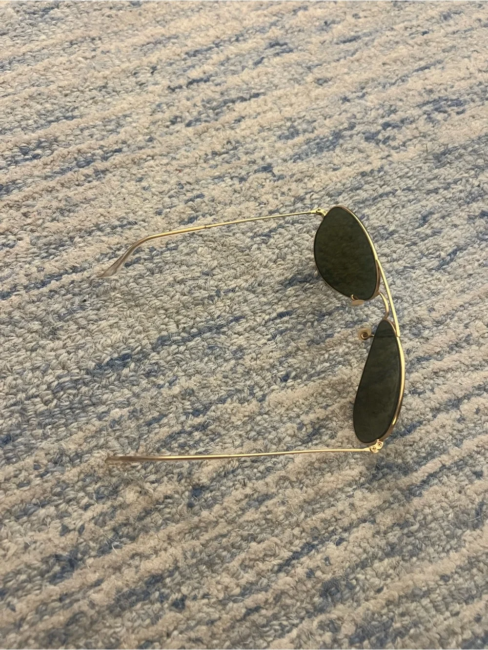 RayBan Aviator Sunglasses Blue Lenses